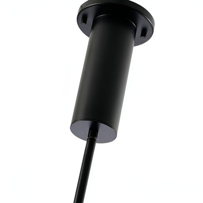 Matte Black LED Chandelier Minimalist Three Linear LEDs Integrated Adjustable Light