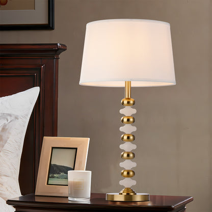 Traditional Cosmopolitan Metal Table Lamp with Drum Shade - Modern Lighting Fixture for Stylish Interiors