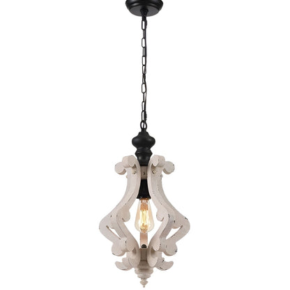 Mertz 1-Light Medieval Lantern Pendant, Ancient Times Lamp, Dark Oil Bronzed / Beige