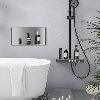 Premium Stainless Steel Shower Niche - 24" x 12" x 3.2" Dimensions, 18 Gauge Quality