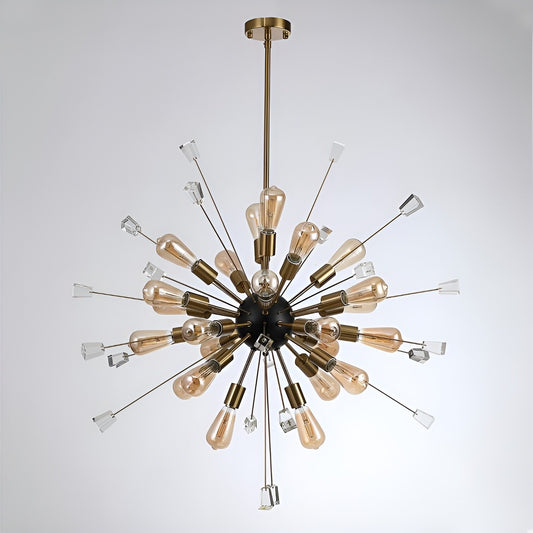 Sci-fi Sputnik Star Chandelier - Modern Ceiling Light, Pendant Fixture for Futuristic Home Decor