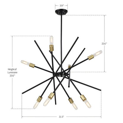 Sci-fi Adjustable Chandelier, Antique Bronze For Dining Room Or Entryways