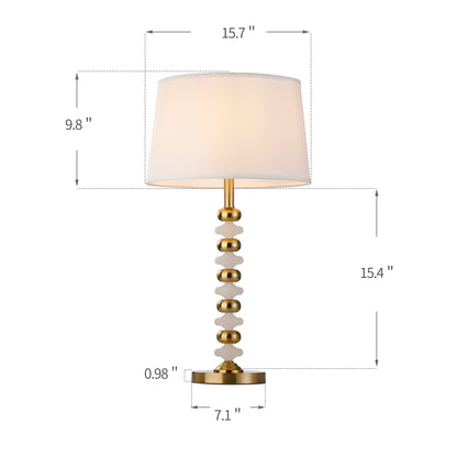 Traditional Cosmopolitan Metal Table Lamp with Drum Shade - Modern Lighting Fixture for Stylish Interiors