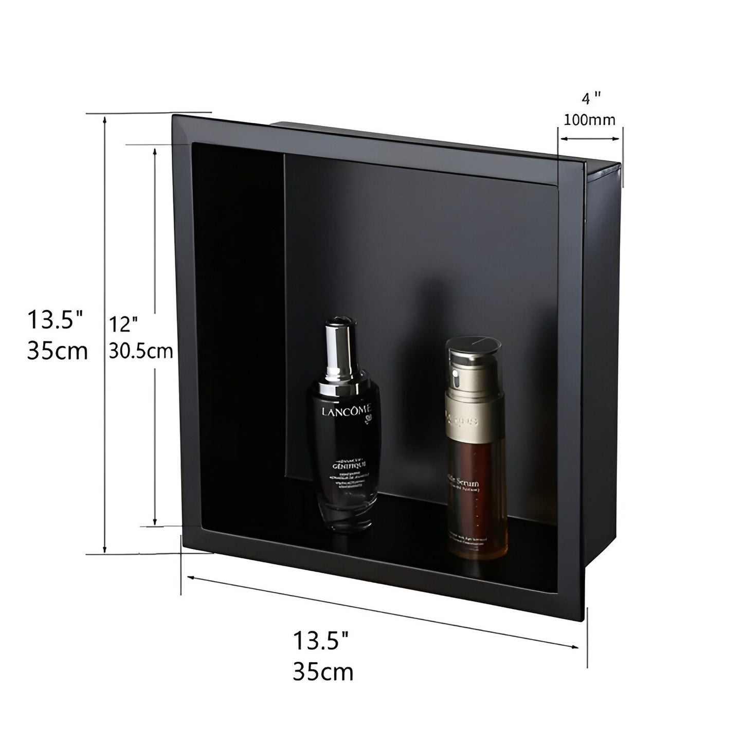 Stainless Steel Shower Niche by DecoMust - Modern and Elegant Design 13.5“ X 13.5” (Inner size 12X12)