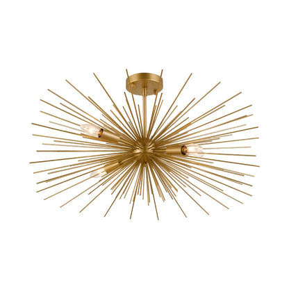 Lachance 27" Semi Flush Mount Sputnik Ceiling Light - Sci-fi Golden Globe Design