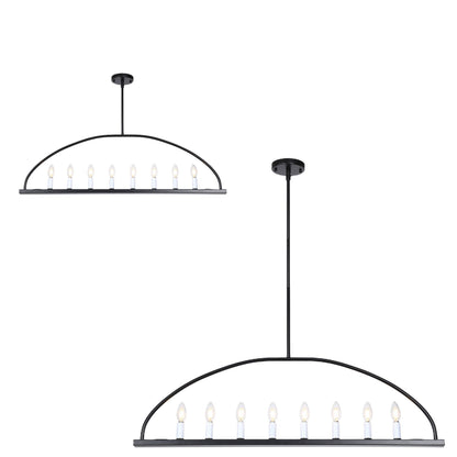 Linear Kitchen Island Minimalist Pendant Light, 8 Lights 38 inch