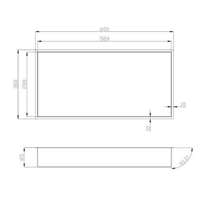 Premium Stainless Steel Shower Niche - 24" x 12" x 3.2" Dimensions, 18 Gauge Quality