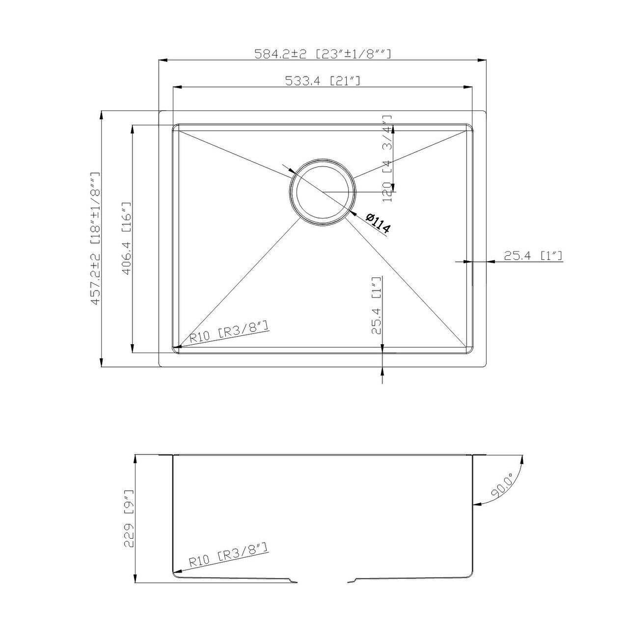 Luxury Small Undermount Single Bowl Stainless Steel Kitchen Basin - Elevate Your Culinary Space with Style and Precision