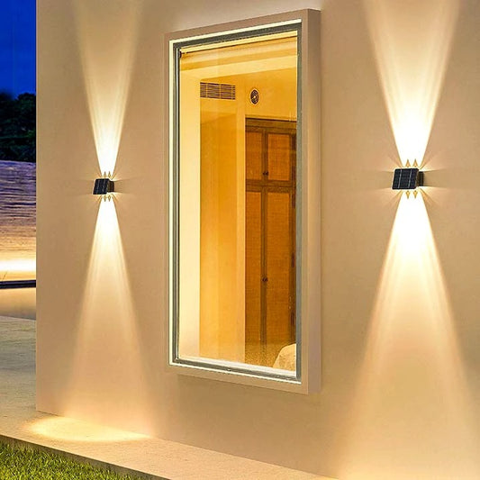 External Solar Lights, Outdoor Wall Sconce - Lamp Facade Porch Light Decor Garden Solar Lighting Home Decoration Luminaire