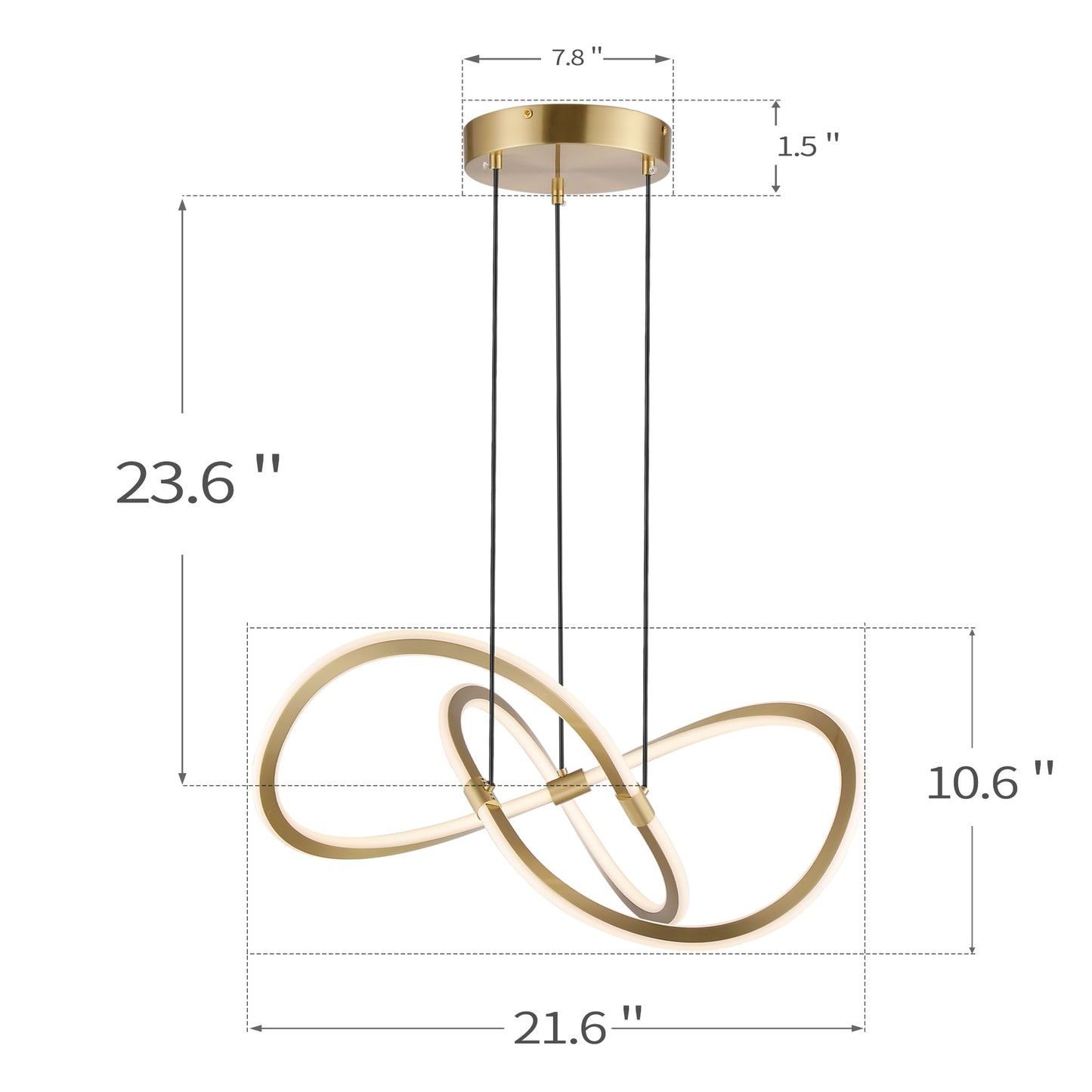 A Nordic LED Chandelier 🔱 with Swirl Pendant | Modern White Iron Aluminum Design - Elegant Lighting for Living Room, Bedroom, Dining Room, Study 🌌✨