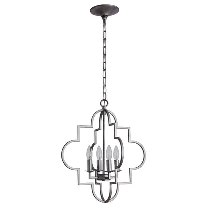 DecoMust Dequinton 4-Light Silver Ancient Style Medieval Pendant - Timeless Charm Illuminated ✨🏰