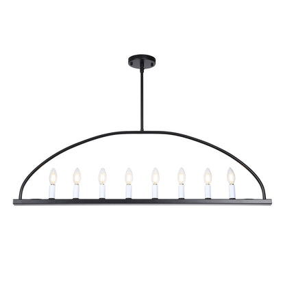 Linear Kitchen Island Minimalist Pendant Light, 8 Lights 38 inch
