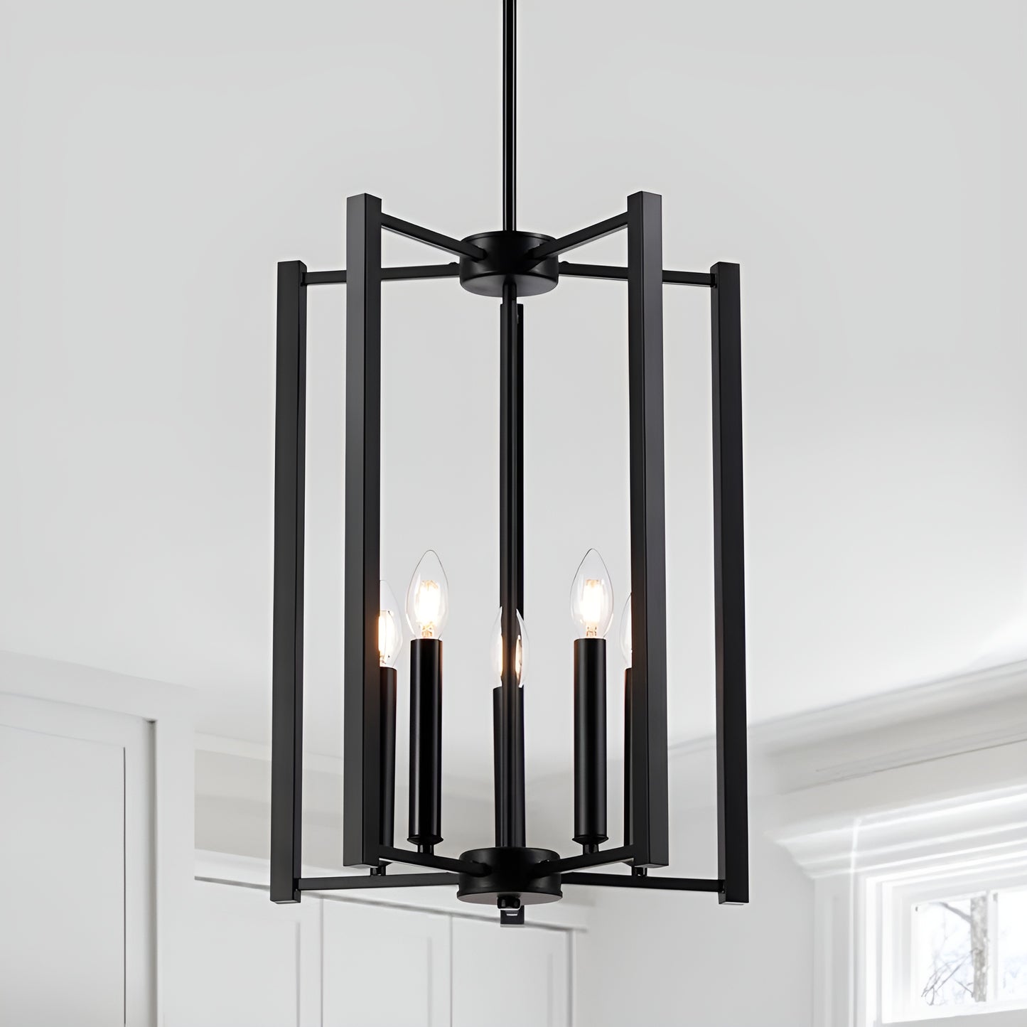 Geometric 5-Light Minimalist / Modern Pendant Light