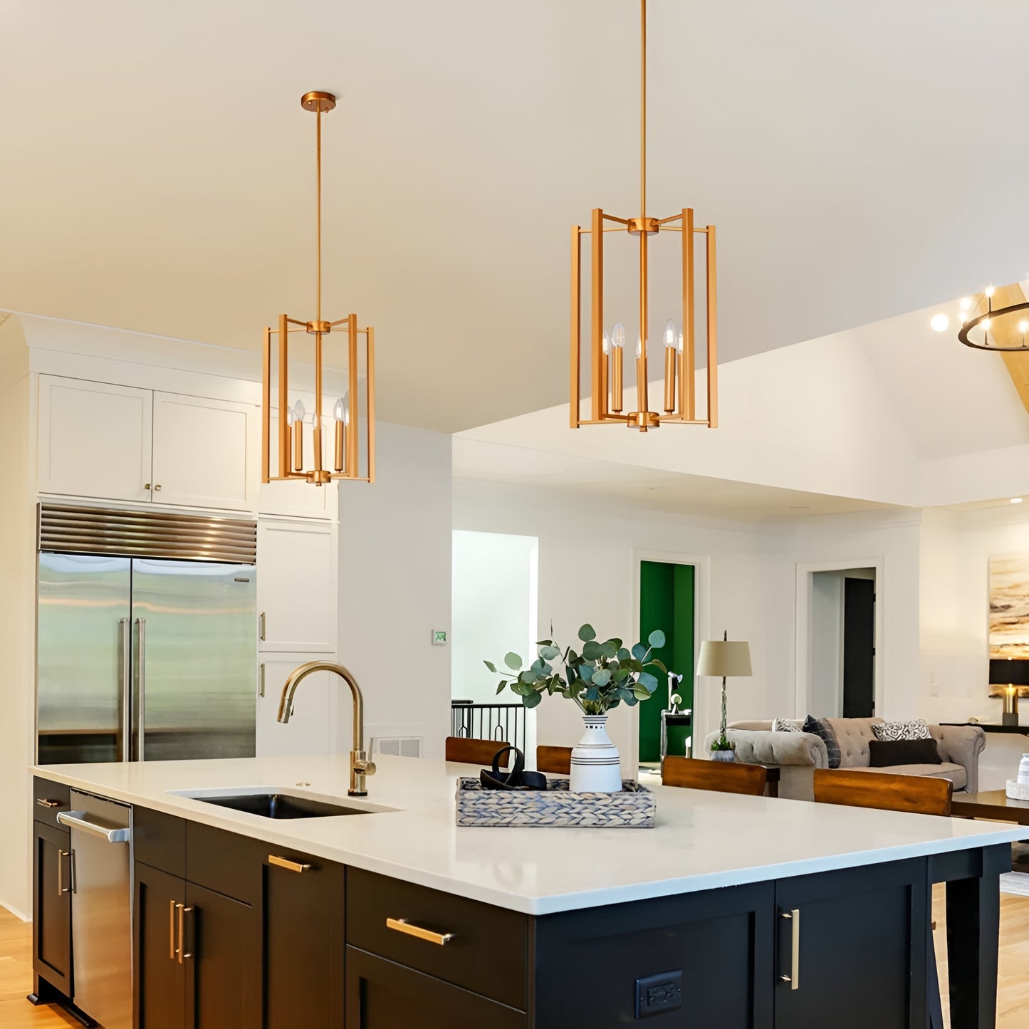 Geometric 5-Light Minimalist / Modern Pendant Light
