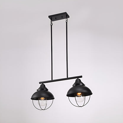 Steampunk Style Railroad 90s Ceiling Light - Industrial Retro Old School Kitchen Island Fixture