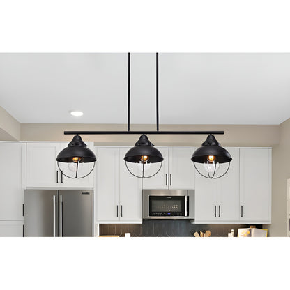Industrial Style Railroad 90s Ceiling Light - Steampunk Retro Old School Kitchen Island Fixture