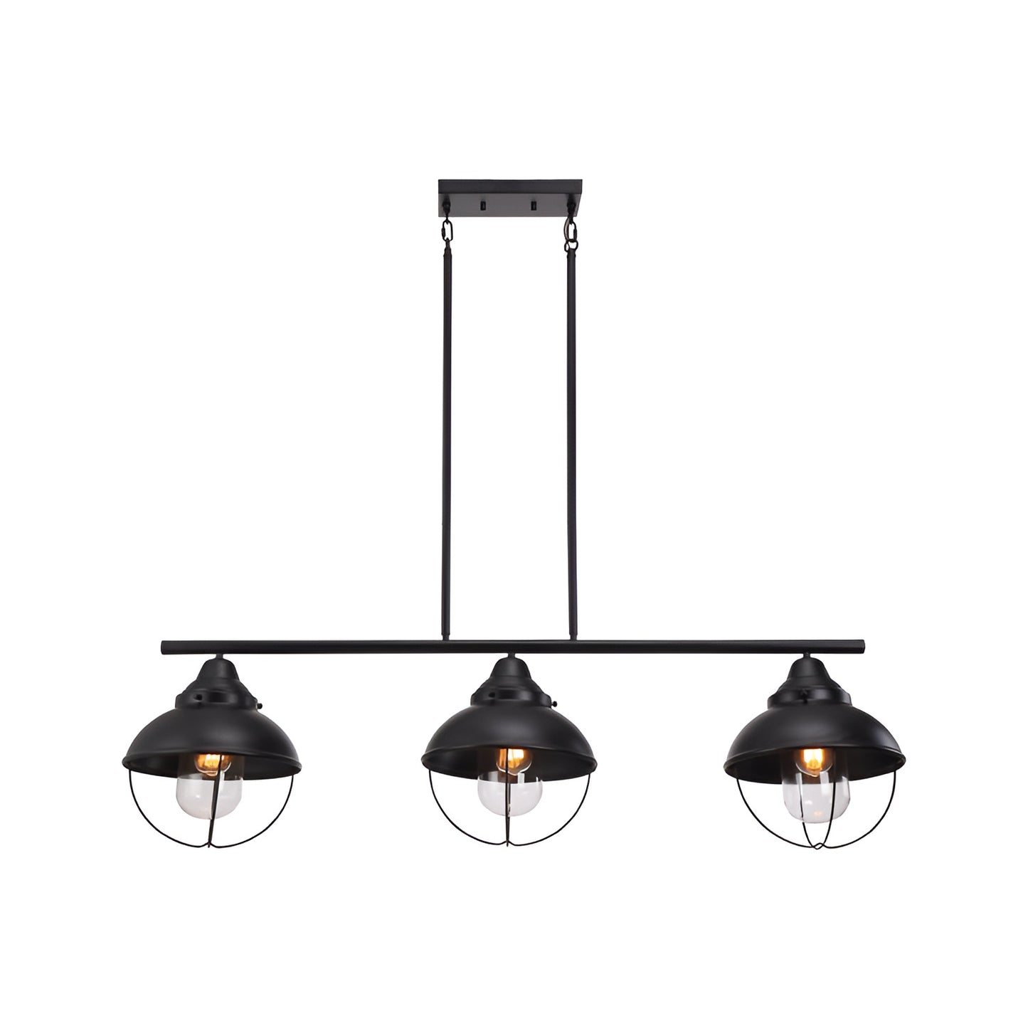Industrial Style Railroad 90s Ceiling Light - Steampunk Retro Old School Kitchen Island Fixture