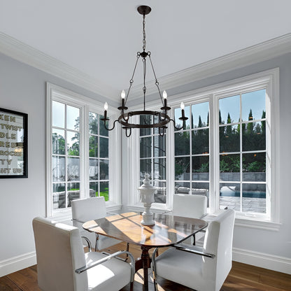 Metal Wagon Wheel Medieval Antique Style Classic Chandelier, Old Traditional Ceiling Light