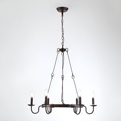 Metal Wagon Wheel Medieval Antique Style Classic Chandelier, Old Traditional Ceiling Light