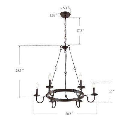 Metal Wagon Wheel Medieval Antique Style Classic Chandelier, Old Traditional Ceiling Light