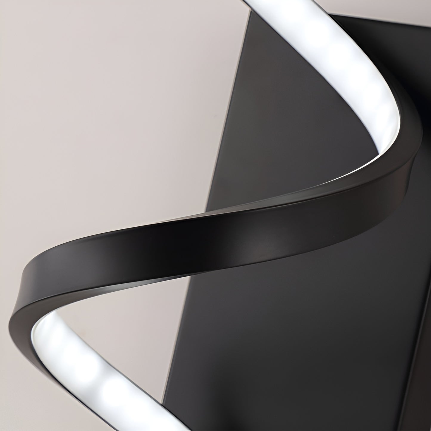 Aluminum LED Helix Black Wall Sconce (Flush Mount)