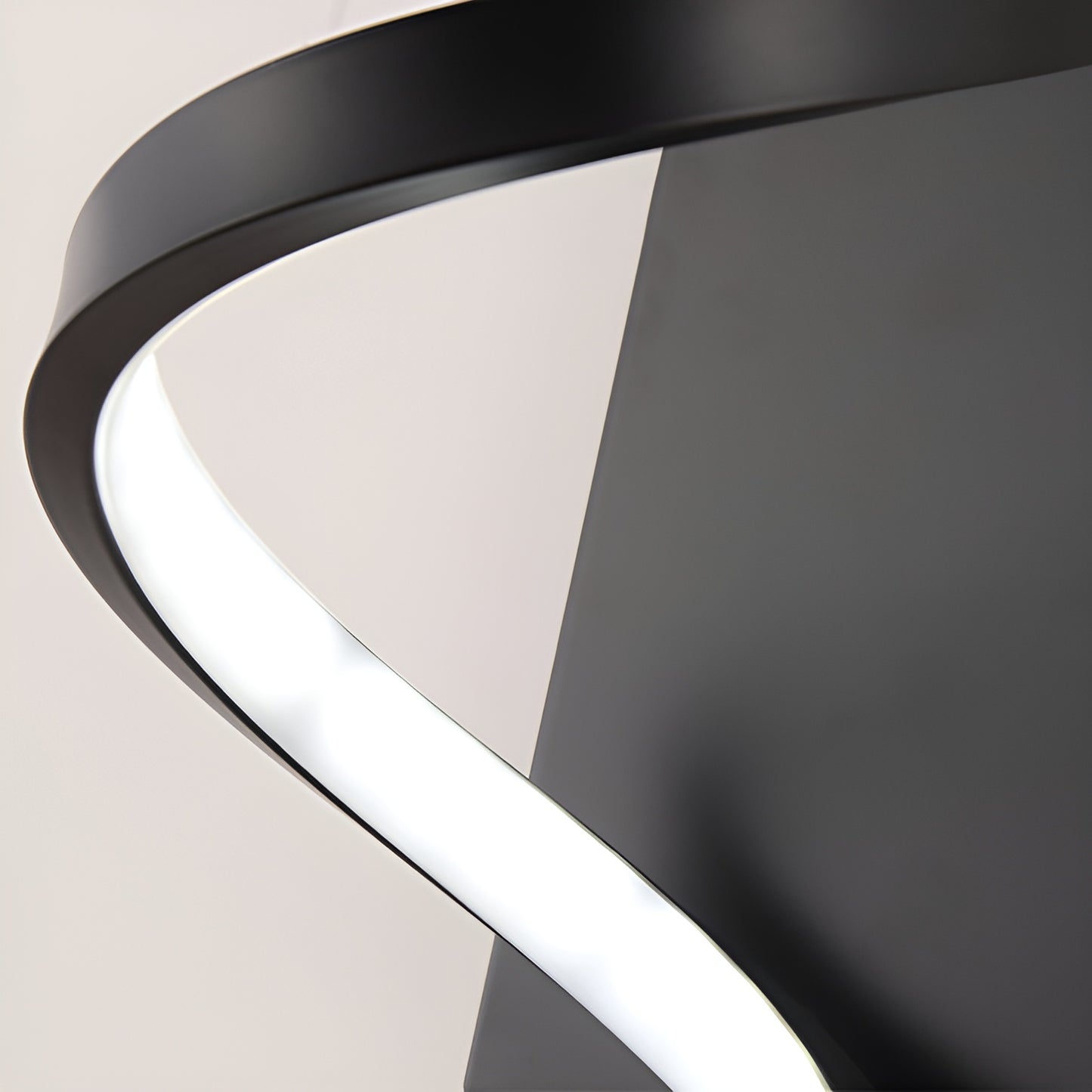 Aluminum LED Helix Black Wall Sconce (Flush Mount)
