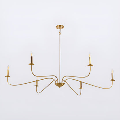Traditional / Classic Gold or Black Chandelier with Candle-Style Lighting