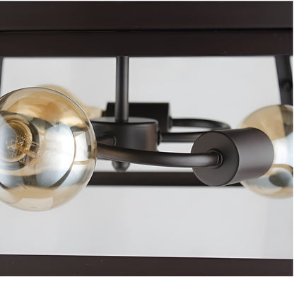 Retro Modern Industrial Ceiling Light, Flush Mount Fixture