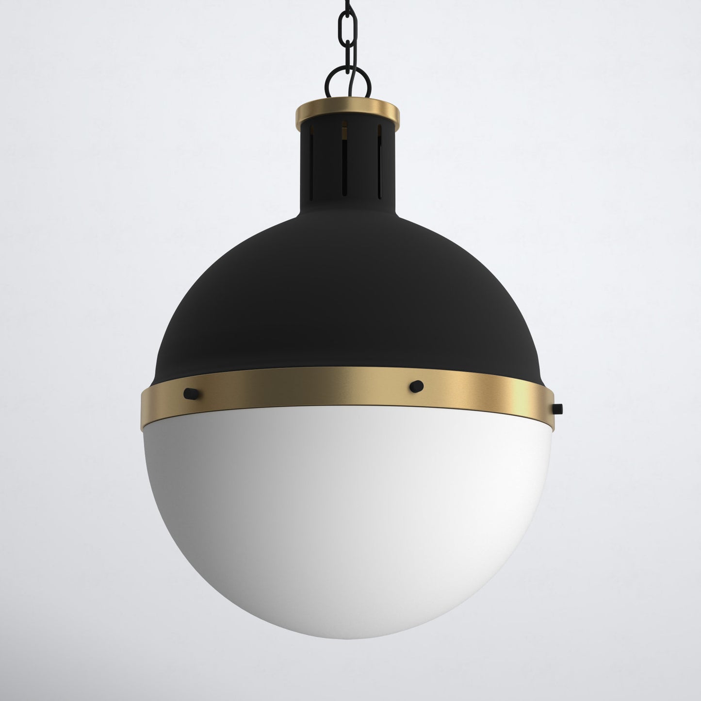 Black Single Pendant Ceiling Light - Modern & Minimalist Spherical Dome Scifi Lighting