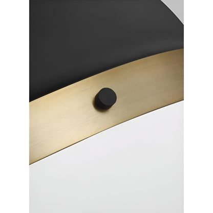 Black Single Pendant Ceiling Light - Modern & Minimalist Spherical Dome Scifi Lighting