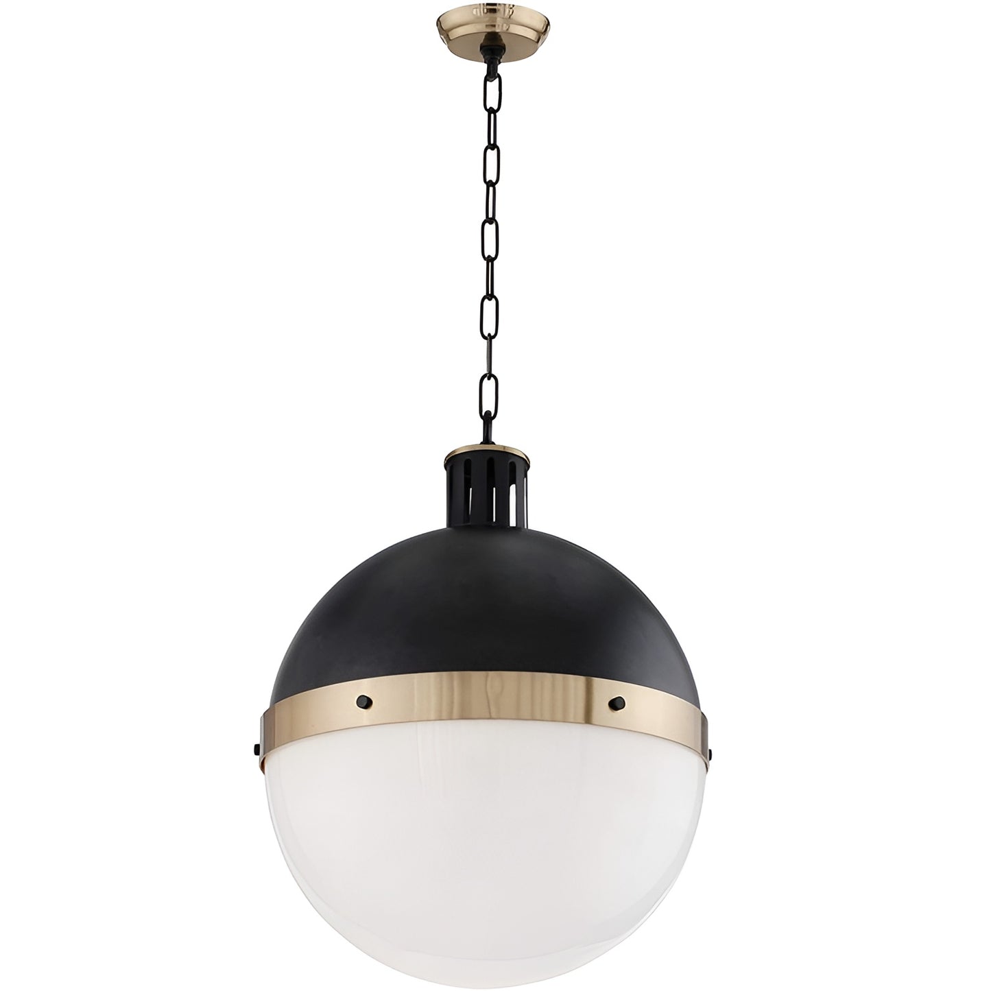 Black Single Pendant Ceiling Light - Modern & Minimalist Spherical Dome Scifi Lighting