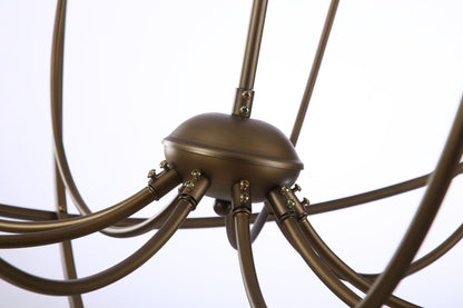 Oil Bronze Globe Chandelier, Traditional Spherical Light Unique Statement