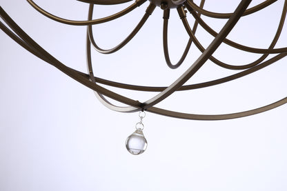 Oil Bronze Globe Chandelier, Traditional Spherical Light Unique Statement