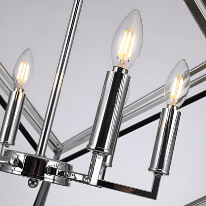 The GEO Cube - Large Cube Minimalist Chandelier of Geometric Style