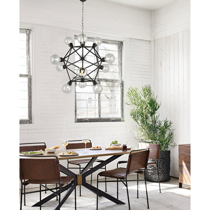 Sacred Geometry 12-Light Geometric Chandelier, Sci-fi Lighting