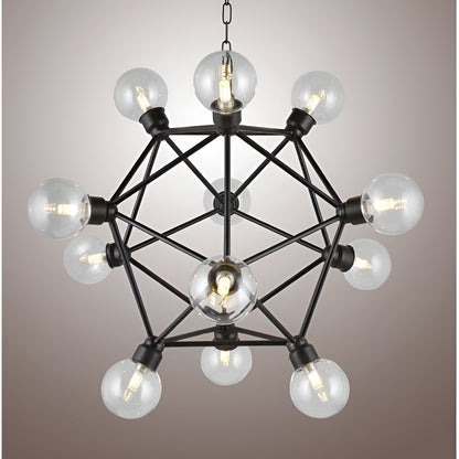 Sacred Geometry 12-Light Geometric Chandelier, Sci-fi Lighting