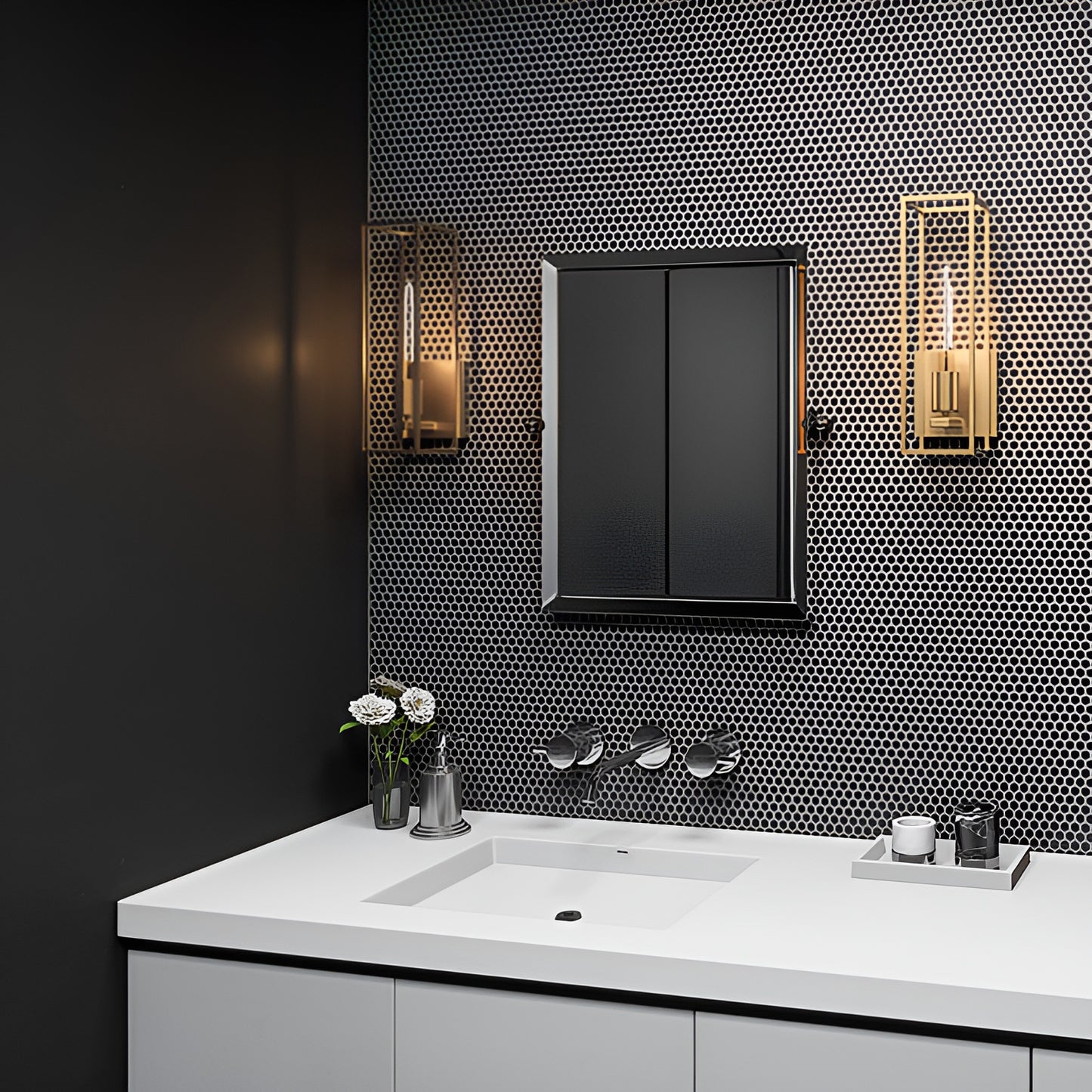 Luxury & Minimalist Wall Sconce - Dimmable Armed Sconce (Black or Gold) (set of 1)