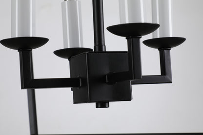 Large Cage Lantern (Black) - Iron Medieval Art Candle-Style Design Chandelier Pendant, Ceiling Light Fixture