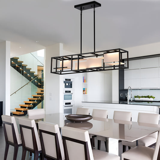 LED 40 inch Black Linear Pendant Ceiling Light - Kitchen Table Light
