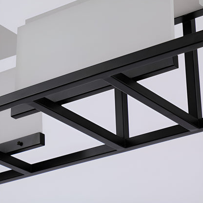 LED 40 inch Black Linear Pendant Ceiling Light - Kitchen Table Light