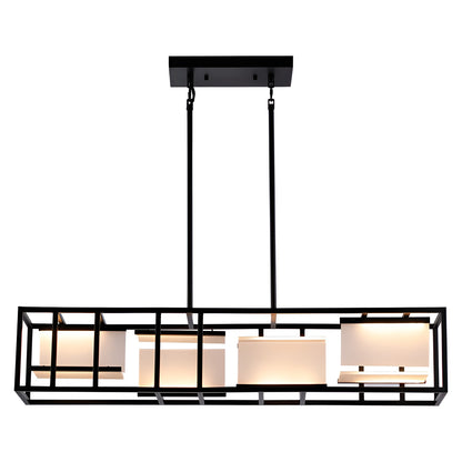 LED 40 inch Black Linear Pendant Ceiling Light - Kitchen Table Light