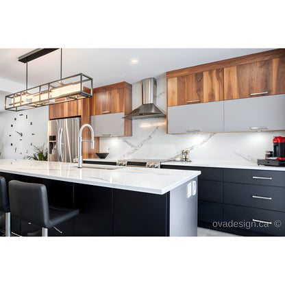 LED 40 inch Black Linear Pendant Ceiling Light - Kitchen Table Light