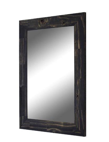 Sleek and Simple: Rectangle Wooden Black Wall Mirror for a Minimalist Touch