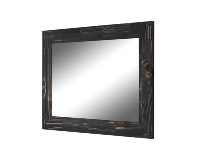 Sleek and Simple: Rectangle Wooden Black Wall Mirror for a Minimalist Touch