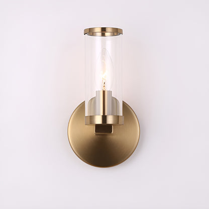 Candle Wall Light, Gold Scone Vanity Lamp Glass Sphere For Entryway, Bedroom, Basement