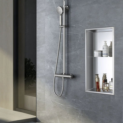 Stainless Steel Shower Wall Niche With Built-in Shelf for Bathroom Storage