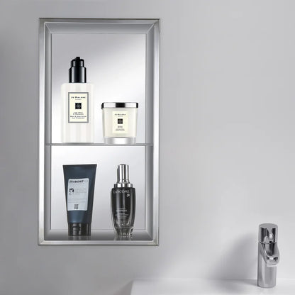 Stainless Steel Shower Wall Niche With Built-in Shelf for Bathroom Storage