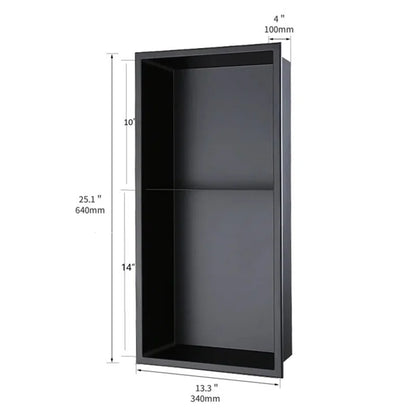 Stainless Steel Shower Wall Niche With Built-in Shelf for Bathroom Storage