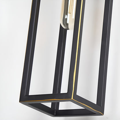 Black Wall Sconce • Modern Wall Sconce, Double Sided • Matte Futuristic Steel