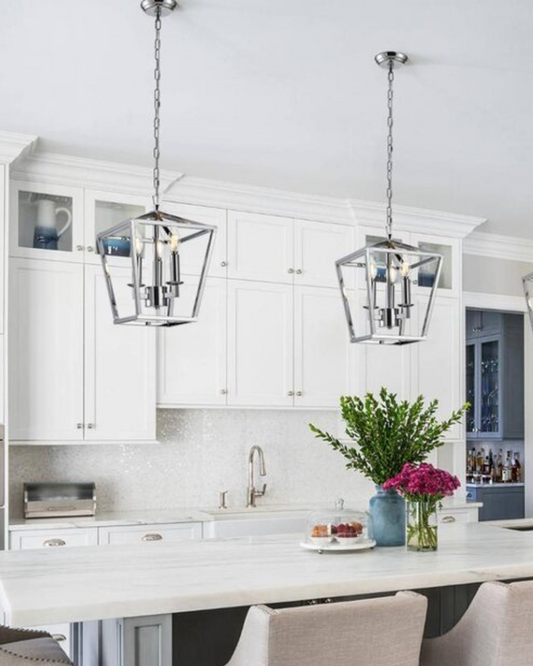 Open Cage Lantern Pendant, Medieval Entry Kitchen Island Mini Chandelier